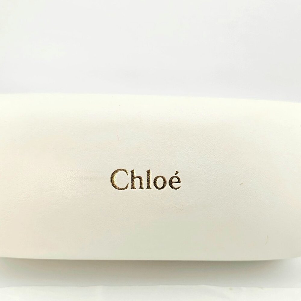 Chloé Caspia Cat Eye Sunglasses Dark Green Gold Micro Stud Brown Gradient Lens - Picture 16 of 16